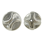 Copper Coated Plastic Beads Round platinum color plated nickel lead & cadmium free 18mm Approx 0.5mm Sold By Lot