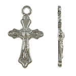 Copper Coated Plastic Pendant Cross platinum color plated nickel lead & cadmium free Approx 2.5mm Sold By Lot