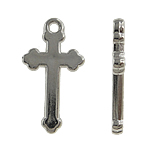Copper Coated Plastic Pendant Cross platinum color plated nickel lead & cadmium free Approx 1.5mm Sold By Lot