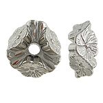 Copper Coated Plastic Beads Flower platinum color plated nickel lead & cadmium free Approx 4mm Sold By Lot