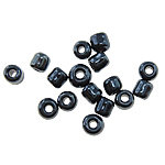 Lustered Skleněné perličky, lesk, černý, 1.90x2.20mm, Otvor:Cca 0.3mm, Cca 22500PC/Bag, Prodáno By Bag