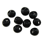 Solid Color Skleněné perličky, jednobarevná, černý, 1.90x2.20mm, Otvor:Cca 0.3mm, Cca 4500PC/Bag, Prodáno By Bag