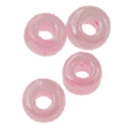 Ceylon Skleněné perličky, Kolo, Cejlon, růžový, 1.90x2.20mm, Otvor:Cca 0.3mm, Cca 22500PC/Bag, Prodáno By Bag
