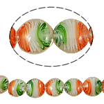 Inner Twist Lampwork Beads Flat Round Approx 2mm Length 14.5 Inch Sold By Bag