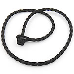 Cuerdas para Collares, cordón de nylon, Negro, 3.50mm, longitud 16 Inch, 10Strandsfilamento/Grupo, Vendido por Grupo