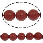 South Sea Shell perler, Runde, rød, 12mm, Hole:Ca. 0.5mm, 34pc'er/Strand, Solgt Per 16 inch Strand