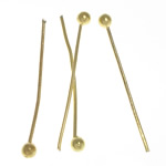 Brass Ball Head Pin gold color plated lead & cadmium free Sold By Bag