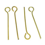 Brass Eyepin gold color plated lead & cadmium free Approx 2.2mm Approx Sold By KG