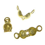 Brass Bead Tips gold color plated lead & cadmium free 3.5mm Approx 1.5mm Sold By Bag