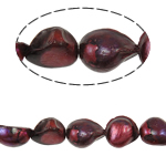 Perla Barroca Freshwater, Perlas cultivadas de agua dulce, rojo profundo, Grado A, 11-12mm, agujero:aproximado 0.8mm, Vendido para 15.7 Inch Sarta