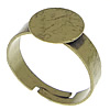 Brass Pad Ring Base antique bronze color plated adjustable lead & cadmium free US Ring Sold By Bag
