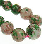Kiša Cvijet Kamene perle, Kiša Cvjetni Stone, Krug, sintetički, 6-14mm, Rupa:Približno 1mm, Dužina 16.5 inčni, 5pramenovi/Lot, Prodano By Lot