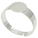 Brass Pad Ring Base silver color plated adjustable lead & cadmium free US Ring .5 Sold By Bag