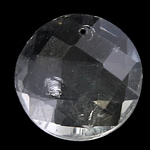 Crystal Přívěsky, Krystal, Flat Round, Krystal, 18x7mm, Otvor:Cca 1mm, 10PC/Bag, Prodáno By Bag