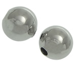 Brass Jewelry Beads, Round, platinum color plated, smooth, lead & cadmium free, 6mm, Hole:Approx 1.5mm, 3000PCs/Bag, Sold By Bag