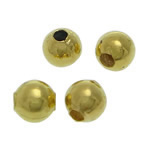 Messing kralen, Ronde, gold plated, glad, lood en cadmium vrij, 3mm, Gat:Ca 1mm, 20000pC's/Bag, Verkocht door Bag
