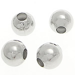 Abalorios de Metal, Esférico, chapado en color de plata, lisa, libre de plomo & cadmio, 3mm, agujero:aproximado 1mm, 20000PCs/Bolsa, Vendido por Bolsa