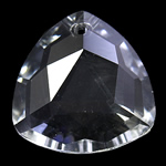 Colgantes de Cristal, Triángulo, Cristal, 28x11mm, agujero:aproximado 2mm, Vendido por UD
