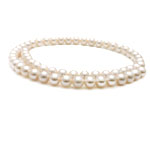 Kulaté kultivované sladkovodní perle, Sladkovodní Pearl, Kolo, přírodní, bílý, třída AAA, 7-7.5mm, Otvor:Cca 0.8mm, Prodáno za 15.5 inch Strand