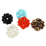 Round Crystal Pärlor, Kristall, Rund, blandade färger, 18-20mm, 5PC/Bag, Säljs av Bag