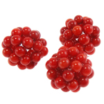 Natural Coral Beads Round red 18-22mm Sold By PC