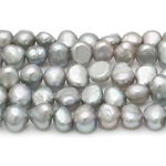 Bulvių išauginti gėlavandenių perlų karoliukai, Gėlo vandens perlų, Bulvė, natūralus, pilkas, Įvertinimas A., 6-7mm, Skylė:Apytiksliai 0.8mm, Parduota už 15 Inch Strand