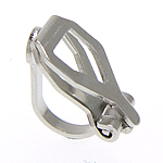 Brass Clip On Earring Finding platinum color plated nickel lead & cadmium free Sold By Lot