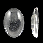 Cabochons en verre, ovale, transparent, 13x18x4mm, 100PC/sac, Vendu par sac