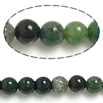 Naturlige indiske agat perler, Indiske Agate, Runde, 6mm, Hole:Ca. 0.8-1mm, Længde Ca. 15.5 inch, 10Strands/Lot, Ca. 65pc'er/Strand, Solgt af Lot