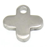 Pingentes cruz de aço inoxidável, cor original, 8x8x1.50mm, Buraco:Aprox 1mm, 150PCs/Lot, vendido por Lot