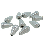 Perles miracles acryliques, Acrylique, larme, argent mat, 6x10mm, Trou:Environ 1mm, 2750PC/sac, Vendu par sac