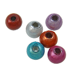 Perles miracles acryliques, Acrylique, Rond, couleurs mélangées, 6mm, Trou:Environ 2mm, 4330PC/sac, Vendu par sac