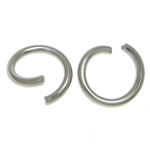 Rustfrit stål Open Ring, 304 rustfrit stål, Runde, oprindelige farve, 7x7x1mm, Ca. 9091pc'er/KG, Solgt af KG