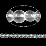 Runde Kristallperlen, Kristall, Kristall, 6mm, Bohrung:ca. 1.5mm, Länge 12 ZollInch, 10SträngeStrang/Tasche, verkauft von Tasche