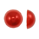 Plastic Cabochons, Koepel, rood, 10x4.50mm, 2000pC's/Bag, Verkocht door Bag