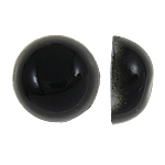 Kunststoff Cabochons, Dom, schwarz, 8x4mm, 2000PCs/Tasche, verkauft von Tasche