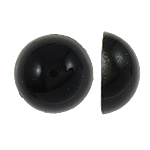 Plast Cabochons, Dome, svart, 10x4.50mm, 2000PC/Bag, Säljs av Bag
