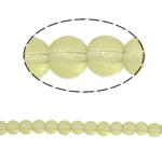 Perles de cristal rondes , citron vert, 4mm, Trou:Environ 1mm, Longueur 12.5 pouce, 10Strandstoron/sac, Vendu par sac