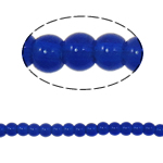 Perles de cristal rondes , Saphir foncé, 4mm, Trou:Environ 1mm, Longueur 10.5 pouce, 10Strandstoron/sac, Vendu par sac