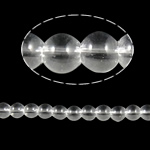 Contas de Cristal Redonda, Roda, transparente branco, 8mm, Buraco:Aprox 1.5mm, comprimento 12 inchaltura, 10vertentespraia/Bag, vendido por Bag
