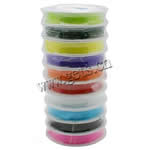 Kristall Faden, mit Kunststoffspule, elastisch, gemischte Farben, 0.80mm, Länge 7 m, 10PCs/Menge, verkauft von Menge
