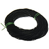Cordão de couro, corda de Couro de vaca, preto, approx 4mm, comprimento 100 m, vendido por Lot