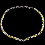 Crystal Freshwater Pearl Necklace with Crystal & Glass Seed Beads iron clasp Round natural 4-5mm Sold Per 22 Inch Strand
