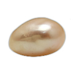 Cultured No Hole Freshwater Pearl Beads pink 12-13mm Sold By Pair