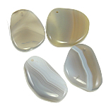 Bijoux pendentifs agate, agate mixte, mélangé, 42-47mm, Trou:Environ 2.5mm, 30PC/sac, Vendu par sac