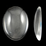 Cabochons en verre, ovale, transparent & dos plat, 30x40mm, 100PC/sac, Vendu par sac