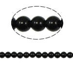 Pärlpärlor i glas, Glass Pearl, Rund, svart, 10mm, Hål:Ca 2mm, Längd Ca 31 inch, 10Strands/Bag, Säljs av Bag