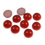 Plast Cabochons, Dome, röd, 12x5mm, 1000PC/Bag, Säljs av Bag