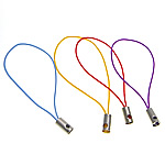 Mobile Phone Strap Lariat Nylon Cord with Brass platinum color plated mixed colors nickel lead & cadmium free 0.80mm Length Approx 1.96 Inch Sold By Lot