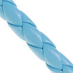 Cuerdas de Cuero, Cuero de PU, azul, 5mm, 100m/Grupo, Vendido por Grupo